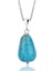 925 Ayar Gümüş Turkuaz Doğal Taş Kadın Gümüş Kolye (BC-2339AE) 1