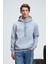 Leland Erkek Kapüşonlu Kanguru Cepli Göğsü Nakışlı Regular Fit Grimelanj Sweatshirt 1