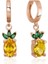 Gümüş Ananas Figür Meyve Küpe (BC-FA54A2) 1