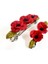 2942 El Yapımı Gelincik Çiçek Desenli Polimer Kil 2’li Set Klipsli Saç Tokası / 8 cm - 6 cm 4