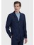 Lacivert Düz Shirt Shoulder Slim Fit %100 Yün Ceket 3