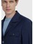 Lacivert Düz Shirt Shoulder Slim Fit %100 Yün Ceket 5