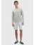 Ekru Düz Örme Jogging Fit Spor Bermuda 1