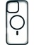 iPhone 16 Pro Max Uyumlu Şeffaf Renkli Kenar Magsafe Şarj Özellikli Silikon Kılıf (Siyah) 1