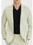 Bej Düz Zeroweight Slim Fit %100 Keten Takım Elbise 4