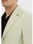 Bej Düz Zeroweight Slim Fit %100 Keten Takım Elbise 5