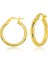 Gümüş Gold Halka Kadın Küpe (BC-A00FCE) 2