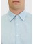 Mavi Çizgili Casual Fit Dokuma Casual Pamuk Karışımlı Gömlek 5