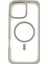 iPhone 16 Pro Max Uyumlu Şeffaf Renkli Kenar Magsafe Şarj Özellikli Silikon Kılıf (Gri) 1