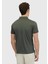 Haki Düz Polo Yaka %100 Pamuk T-Shirt 5