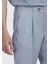 Açık Gri Düz Kumaş Slim Fit Casual %100 Yün Pantolon 3