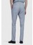 Açık Gri Düz Kumaş Slim Fit Casual %100 Yün Pantolon 5