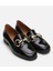 01Ayh290990A100 Deri Siyah Kadın Loafer 14