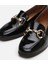 01Ayh290990A100 Deri Siyah Kadın Loafer 16