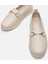 Kadın Deri Bej Loafer 16