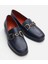 01Ayh291750A680 Deri Lacivert Kadın Loafer 15