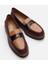 01AYH291760A737 Deri Bordo Kadın Loafer 15