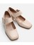 Kadın Mary Jane Bej Kalın Topuklu Ayakkabı 15