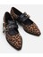 Kadın Mary Jane Leopar Desenli Loafer 15