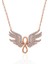 925 Ayar Gümüş Rose Melek Kanadı Sonsuzluk Kadın Kolye (BC-9E5CF9) 3