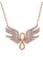 925 Ayar Gümüş Rose Melek Kanadı Sonsuzluk Kadın Kolye (BC-9E5CF9) 5