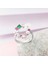 Gümüş Ayarlanabilir Renkli Manolya Çiçeği Kadın Yüzük (BC-F60385) 2