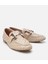 01AYH303950A310 KADIN Deri Bej Örgü Detaylı Tokalı Klasik Loafer 14