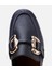 01AYH303940A680 KADIN Deri Lacivert Tokalı Günlük Loafer 16