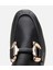 01AYH303940A100 Deri Siyah Kadın Tokalı Loafer 16
