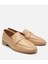 01AYH303980A330 KADIN Deri Bej Logo Detaylı Loafer 14