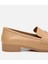 01AYH303980A330 KADIN Deri Bej Logo Detaylı Loafer 15