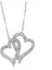 925 Ayar Gümüş Iki Kalp Kadın Gümüş Kolye (BC-DE1019) 1