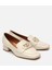01ayh304000a400 Kadın Deri Ekru Tokalı Kalın Topuklu Klasik Loafer 14