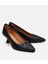 01AYH304160A100 KADIN Deri Siyah Örgü Detaylı Stiletto 14