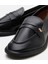 01AYH306190A100 KADIN Deri Siyah Esnek Tabanlı Klasik Loafer 15