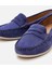 01AYH306650A680 KADIN Süet Deri Lacivert Günlük Loafer 15