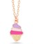 925 Ayar Gümüş Rose Renkli Dondurma Kadın Kolye (BC-84386D) 1