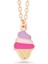 925 Ayar Gümüş Rose Renkli Dondurma Kadın Kolye (BC-84386D) 3