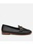 01AYH309600A100 KADIN Deri Siyah Tokalı Klasik Loafer 13