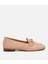 01AYH309590A330 KADIN Süet Deri Bej Tokalı Klasik Loafer 13