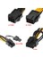 6 Pin Psu To 2x8 (6+2) Pin Ekran Kartı Güç Çevirici Kablo 30CM 3