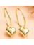 Gümüş Gold Kalp Sallantılı Kadın Küpe (BC-2C5E2E) 1