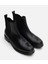 Deri Siyah Kadın Düz Bot 14