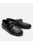 01AYH310790A100 KADIN Deri Siyah Bağcıklı Günlük Loafer 14
