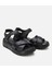 01SAH306860A620 KADIN Deri Mavi Ayarlanabilir Comfort Sandalet 14