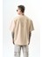 Erkek Goodly Nakışlı Oversize T-Shirt Bej 1