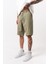 Erkek Parça Boya Şort Haki 2