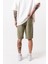 Erkek Parça Boya Şort Haki 4