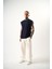 Erkek Basic Sıfır Kol Oversize T-Shirt Indigo 5