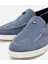 02AYH303060A620 ERKEK Süet Deri Mavi Loafer 15